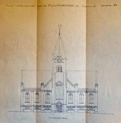 <p>In 1920 maakte architect Tjeerd Kuipers uit Amsterdam in opdracht van de kerkeraad een ontwerp voor de verbouwing van de Plantagekerk. De vernieuwing van met name het interieur zou moeten zorgen voor extra capaciteit aan zitplaatsen en vergaderruimte. Met betrekking tot het exterieur voorzag het ontwerp in een nieuwe geveltop met torenbekroning aan de voorzijde. De plannen zijn uiteindelijk niet uitgevoerd (HCO). </p>

